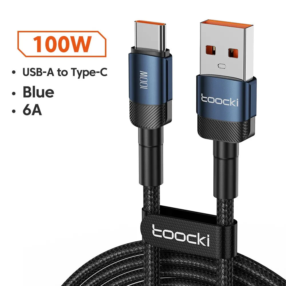 Toocki USB Type C Cable Fast Charging USB C Charger Cord For iPhone 15 14 13 12 11 Huawei P40 P30 Realme Oppo Oneplus Samsung