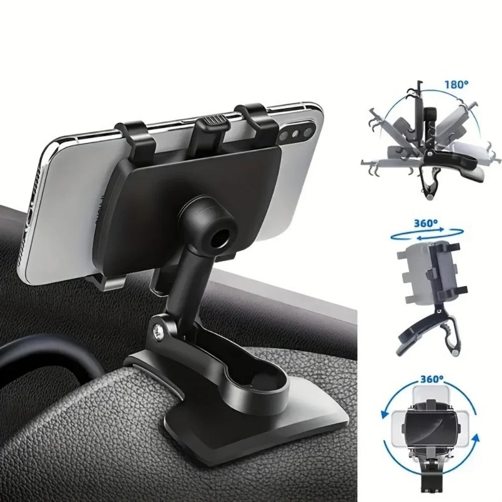 Support de téléphone universel pour tableau de bord de voiture 360 °   Support de voiture pour Smartphone rotatif, pour iPhone,