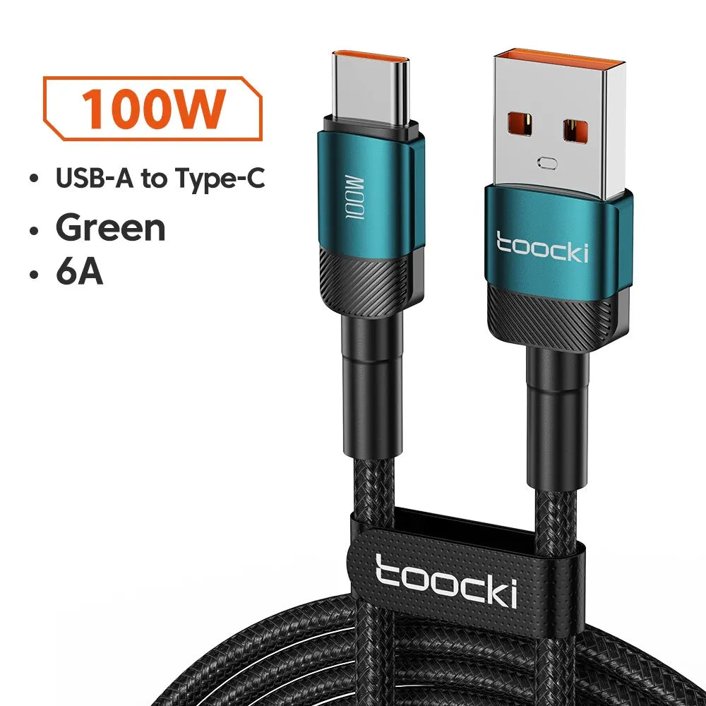Toocki USB Type C Cable Fast Charging USB C Charger Cord For iPhone 15 14 13 12 11 Huawei P40 P30 Realme Oppo Oneplus Samsung
