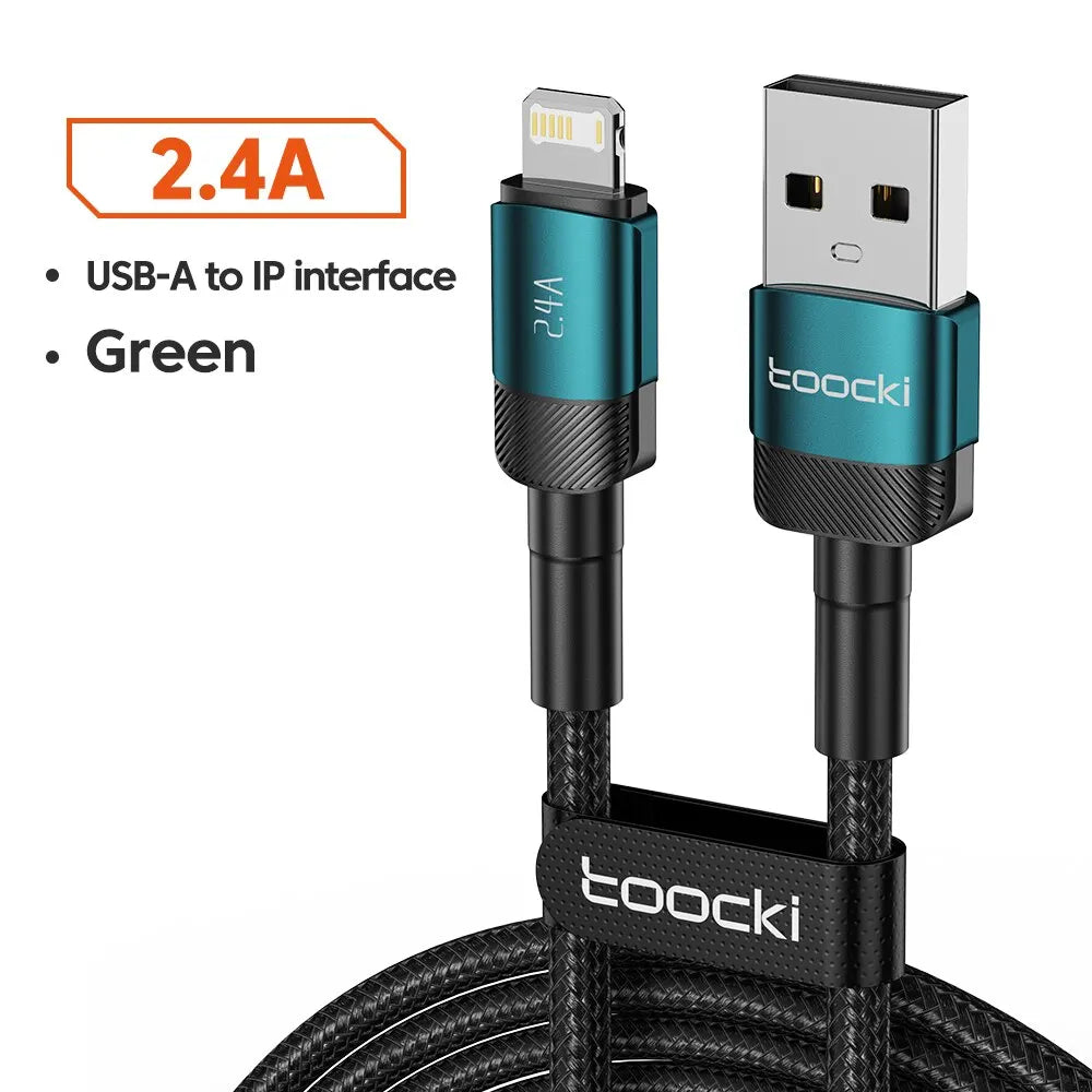 Toocki USB Type C Cable Fast Charging USB C Charger Cord For iPhone 15 14 13 12 11 Huawei P40 P30 Realme Oppo Oneplus Samsung